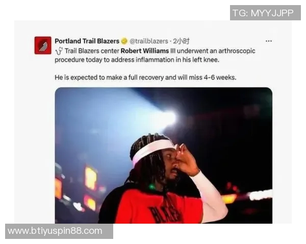 开拓者主场对决爵士罗威因左膝伤病管理出战可能性存疑